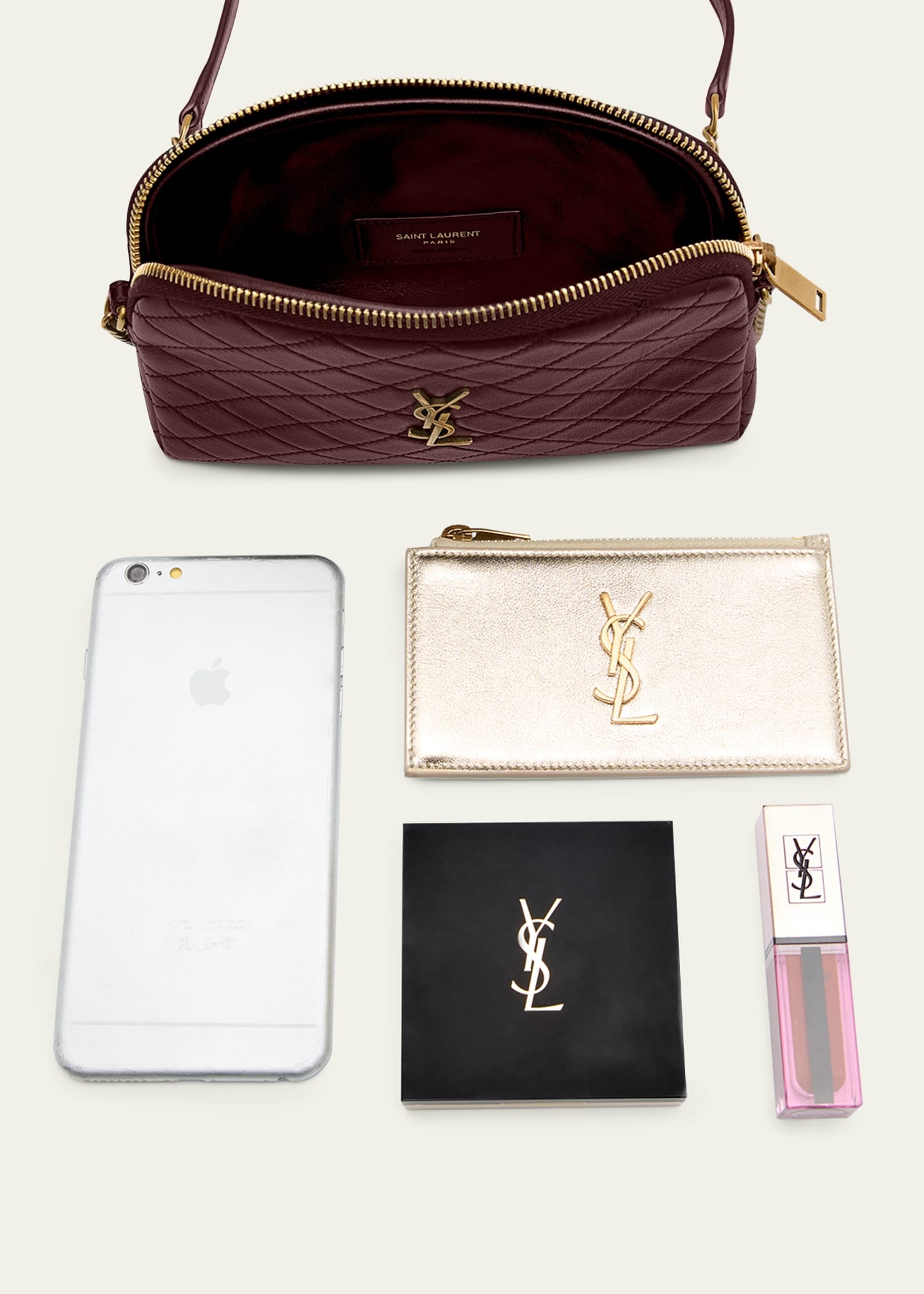Gaby Mini YSL Crossbody Bag in Quilted Leather - 8