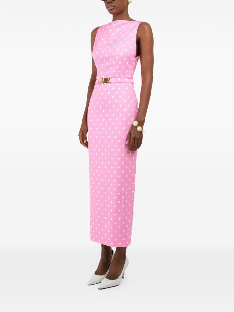polka-dots straight-neckline maxi dress 4