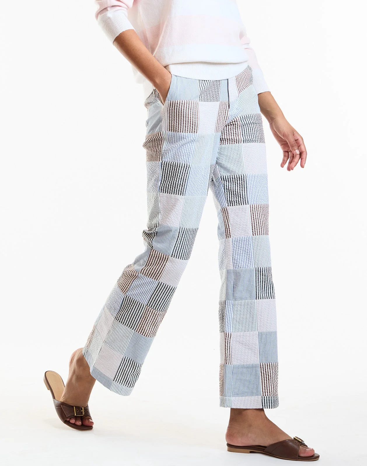 Millie Madras Cropped Trousers - 1