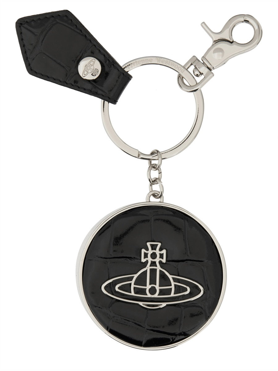 Leather "Orb" Keychain - 1