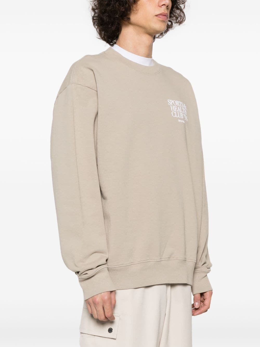 logo-print cotton sweatshirt - 4