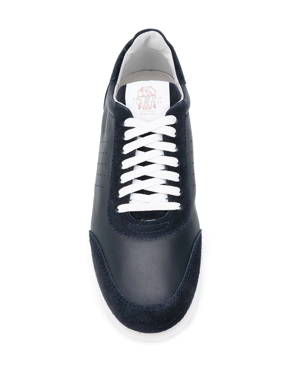 suede-panel low-top sneakers - 4