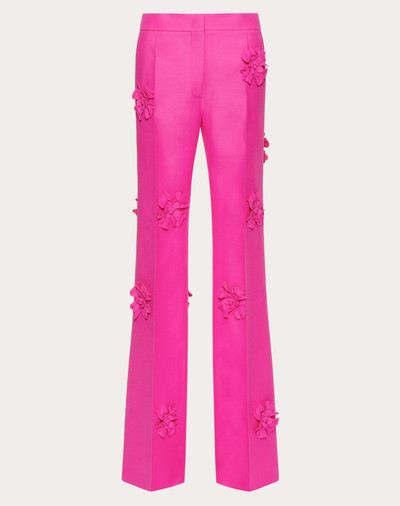 Valentino CREPE COUTURE TROUSERS WITH FLORAL EMBROIDERY outlook