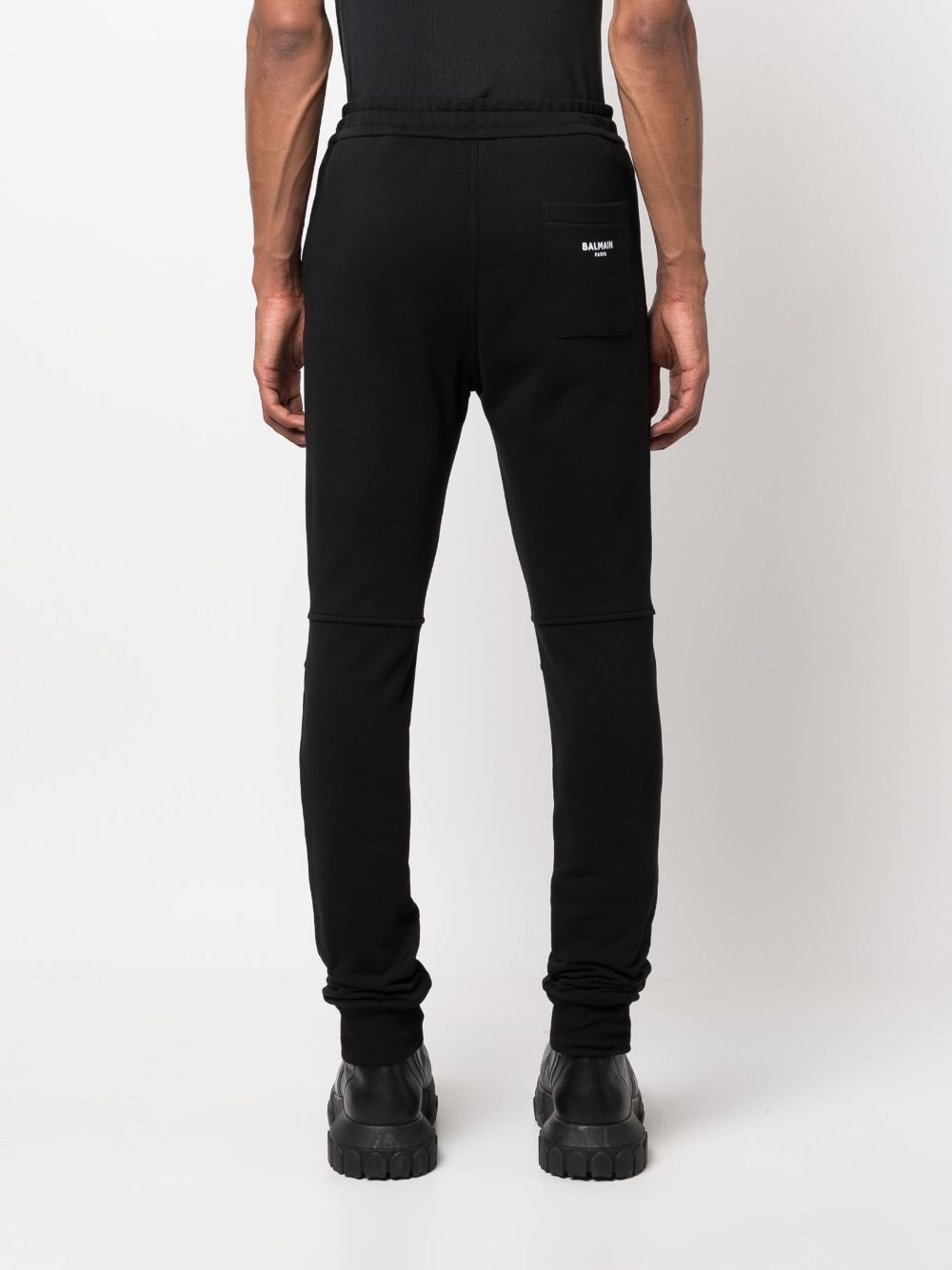 organic cotton fitted track pants - 4