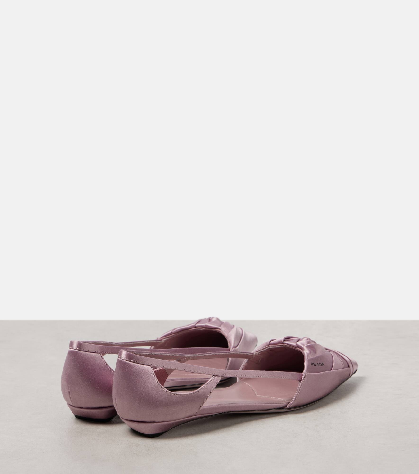 Cutout satin ballet flats - 2