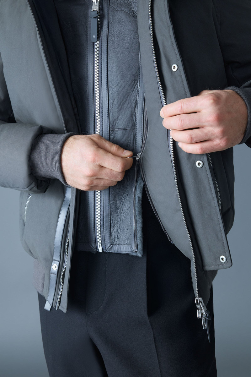 IKER-Z 2-in-1 Down Bomber With Removable Shearling Bib 6