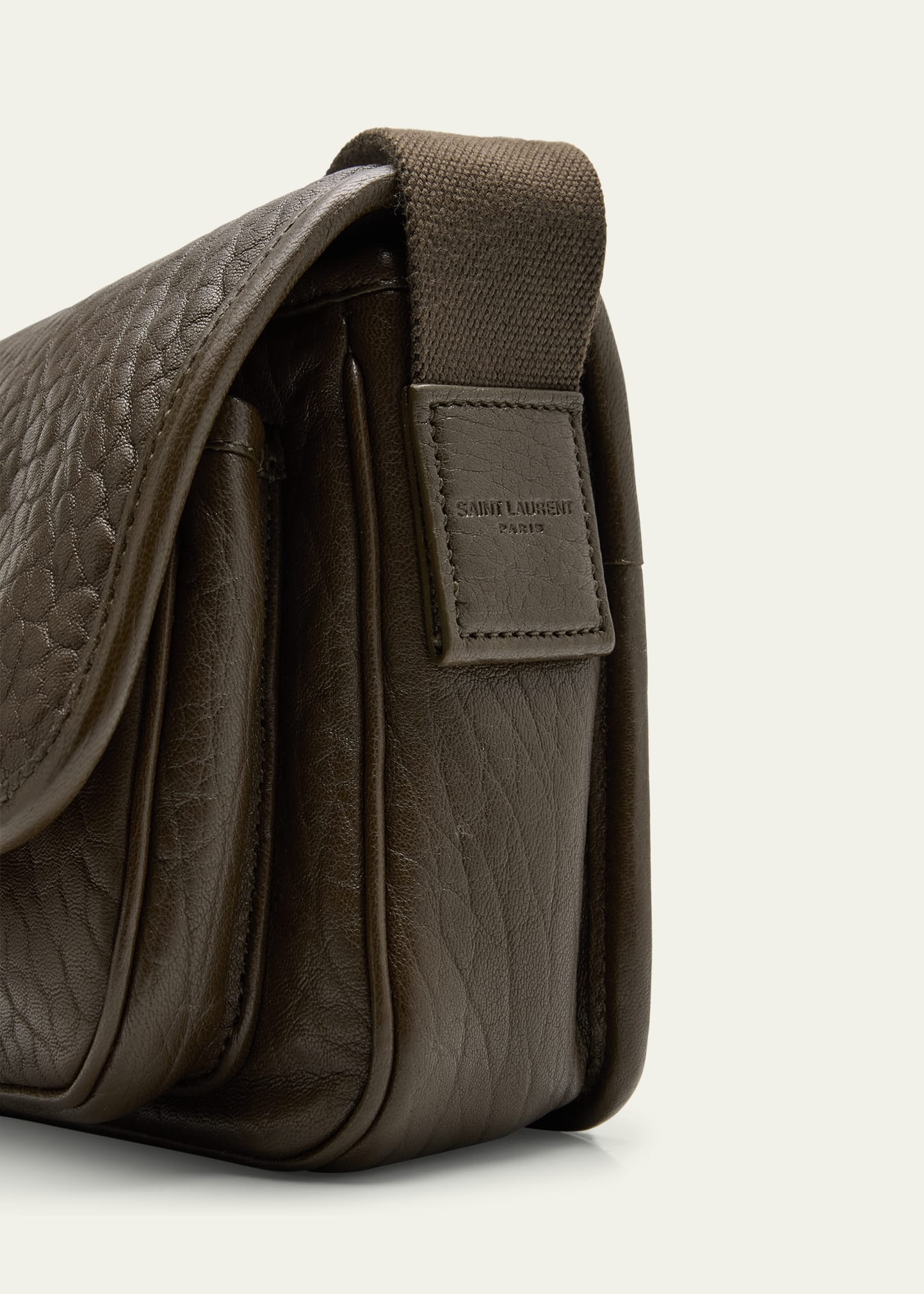 Men's Niki Small Messenger Bag in Grained Lambskin - 5