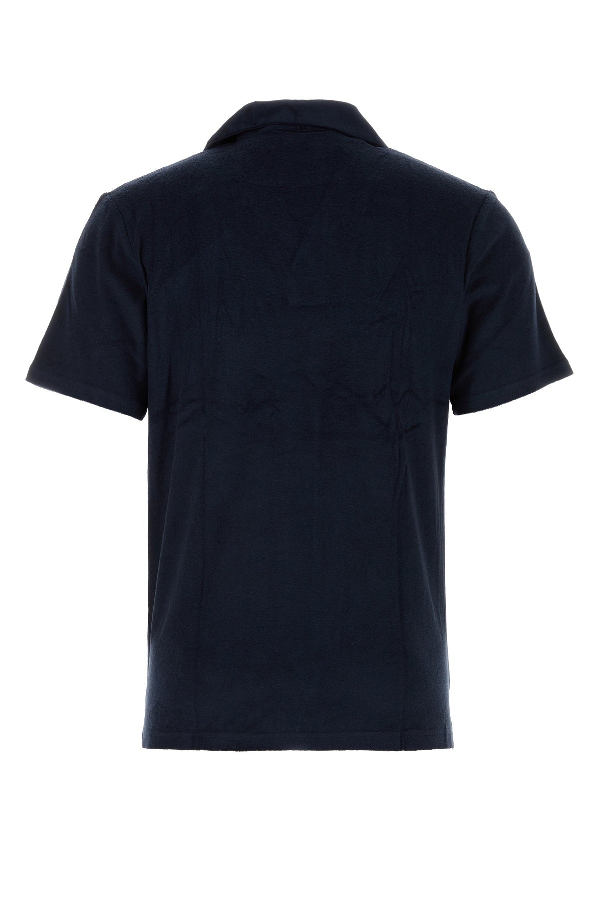 Navy blue Terry fabric Faustino polo shirt - 2