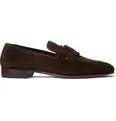 Chester Leather-Trimmed Suede Tasselled Loafers - 13