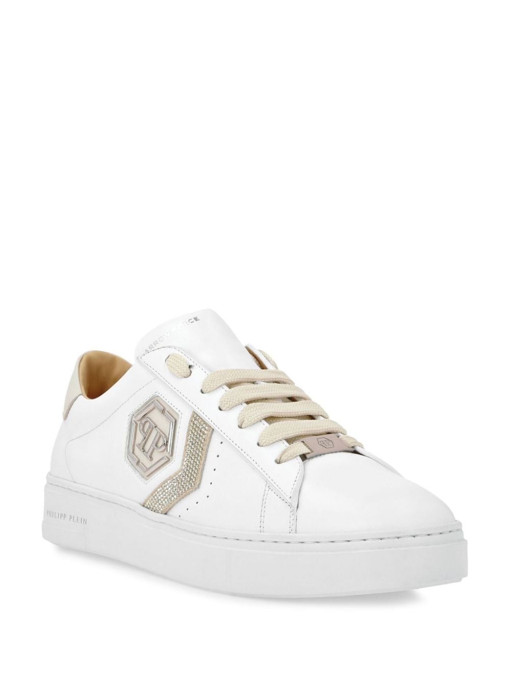 crystal Hexagon leather sneakers - 2