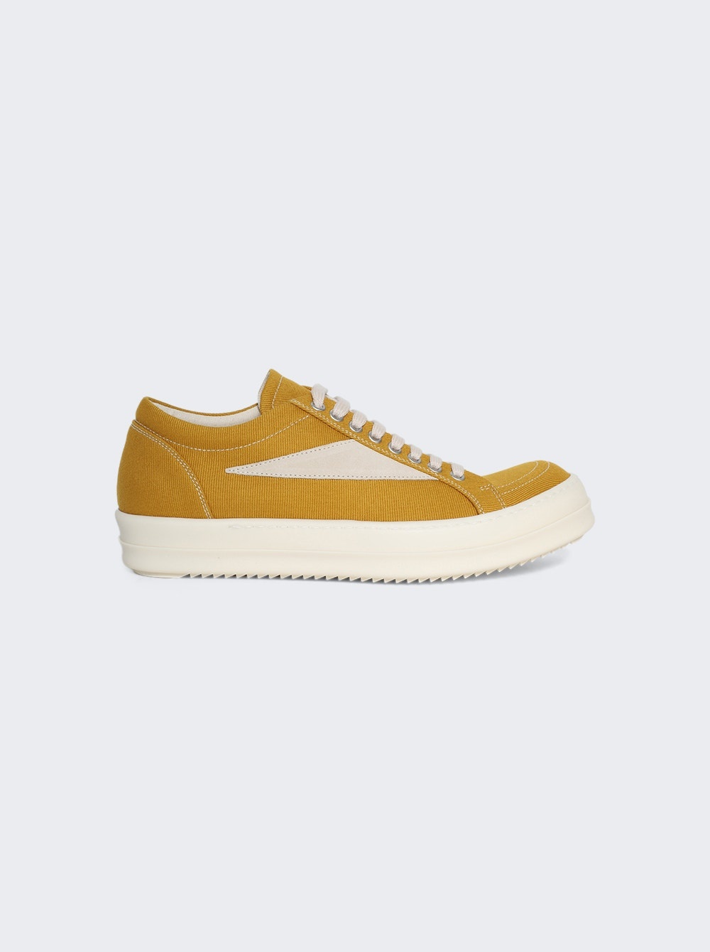 Scarpe In Pelle Vintage Sneakers Ochre And Milk - 1