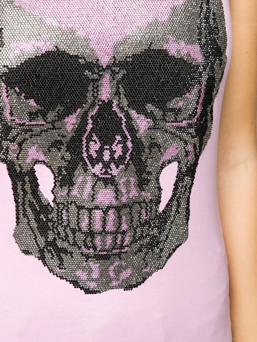 rhinestone-skull jersey t-shirt - 5