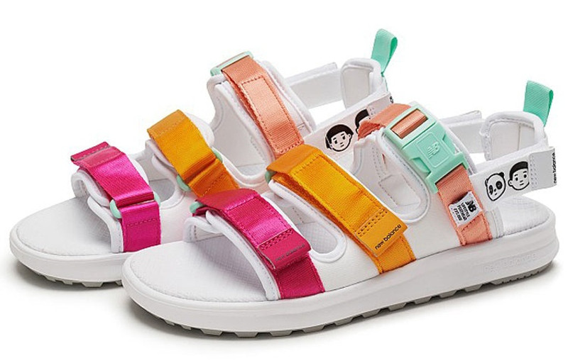 New Balance New Balance x Noritake 750 Sport Sandals White/Orange/Purple SDL7501N outlook