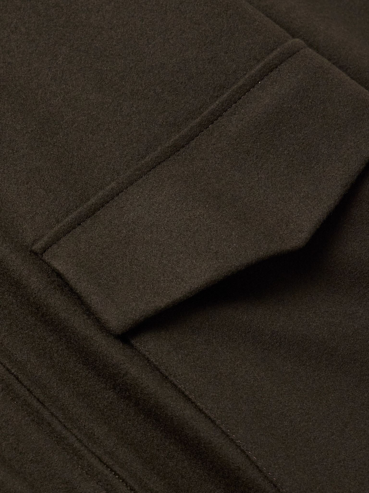 Slim-Fit Wool-Blend Felt Blouson Jacket Dark green - 6