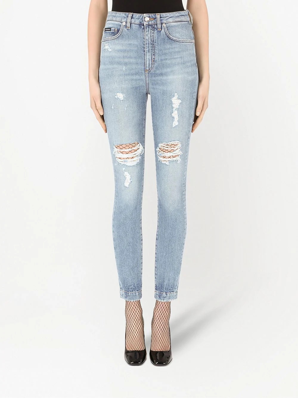 distressed skinny jeans - 3