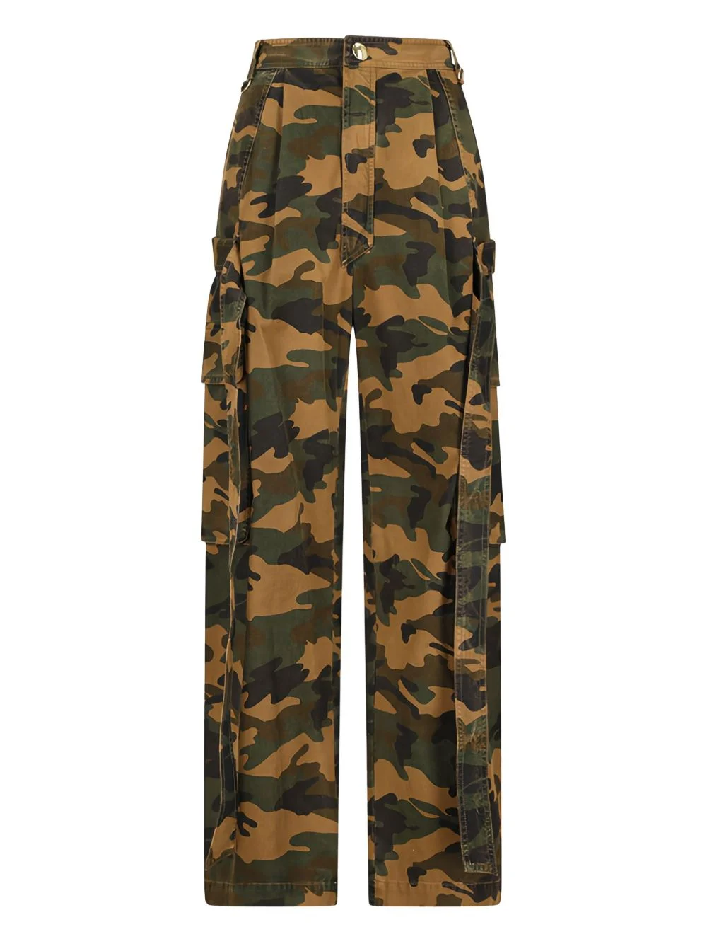 camouflage cargo-pocket trousers - 1