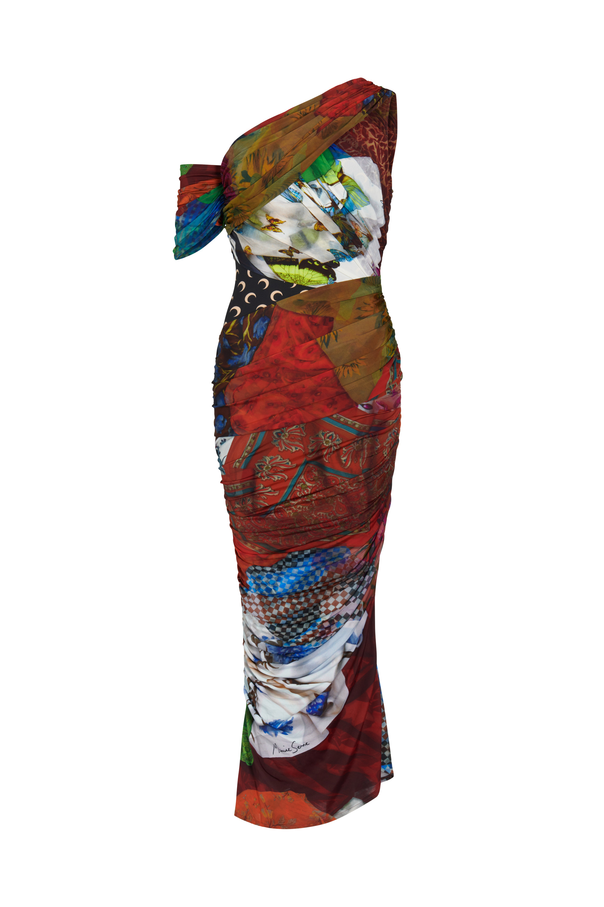 Jersey Body Shelter Draped Dress - 1