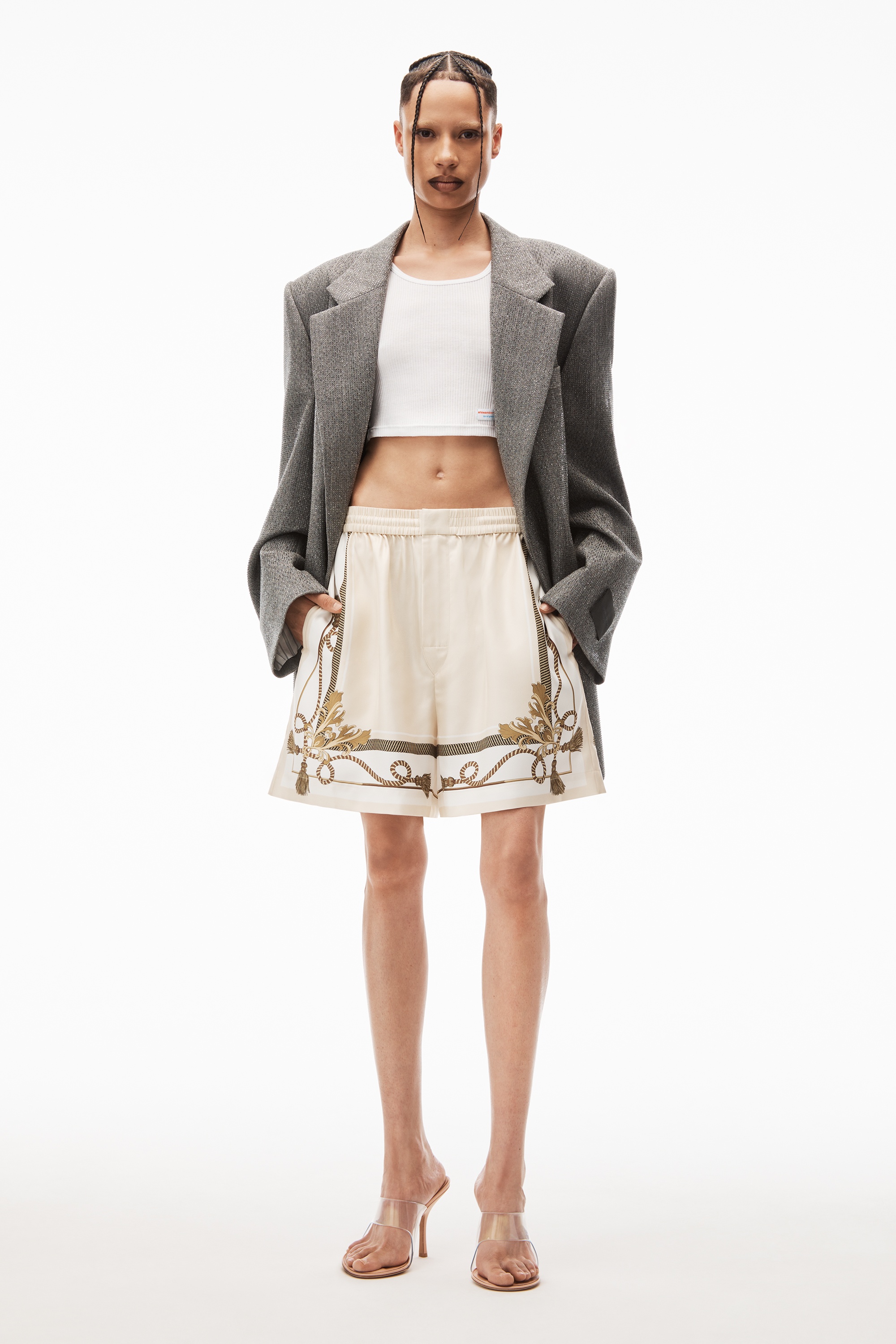 Baroque boxer shorts in silk twill - 2
