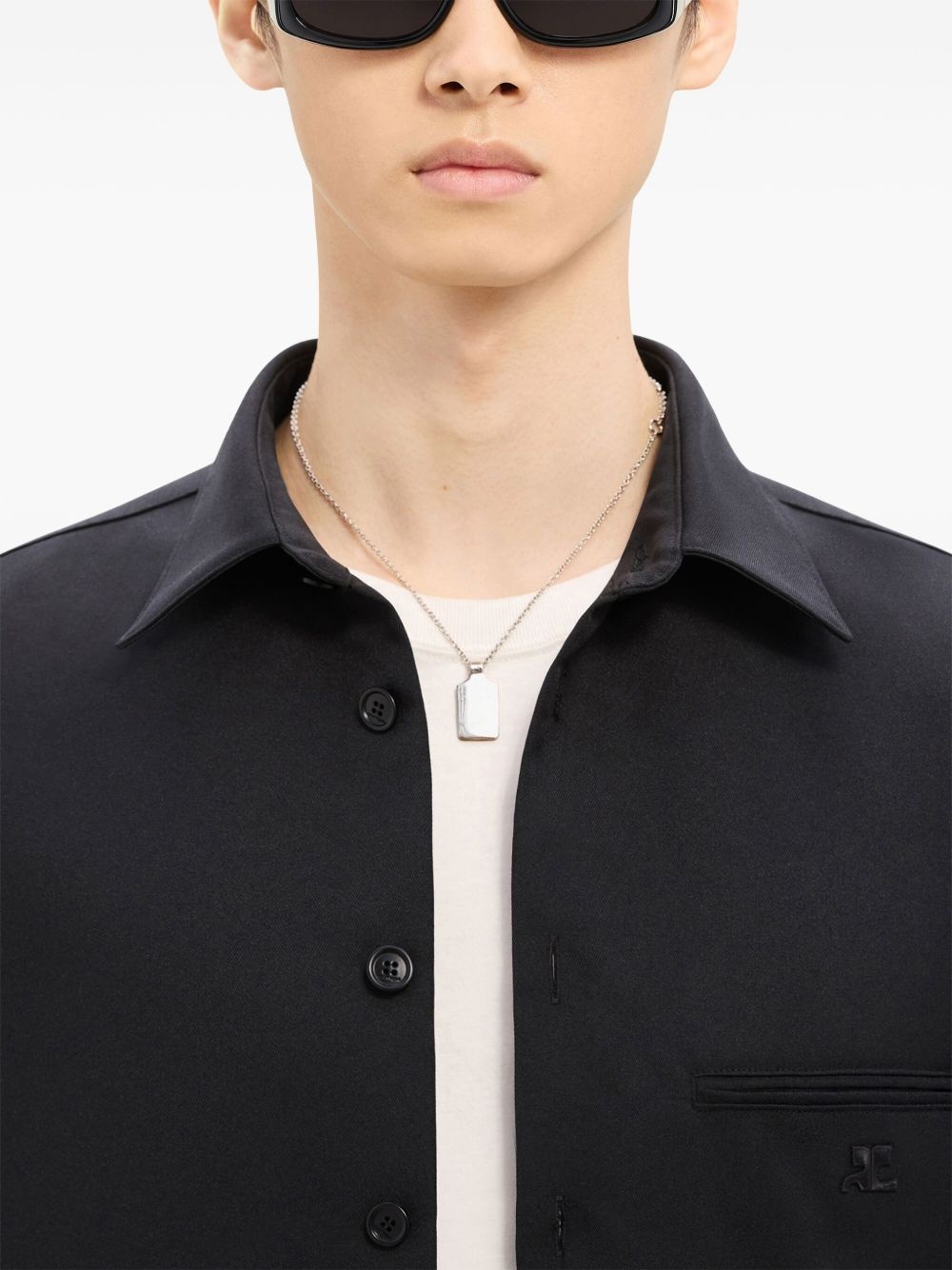one pocket twill shirt - 5