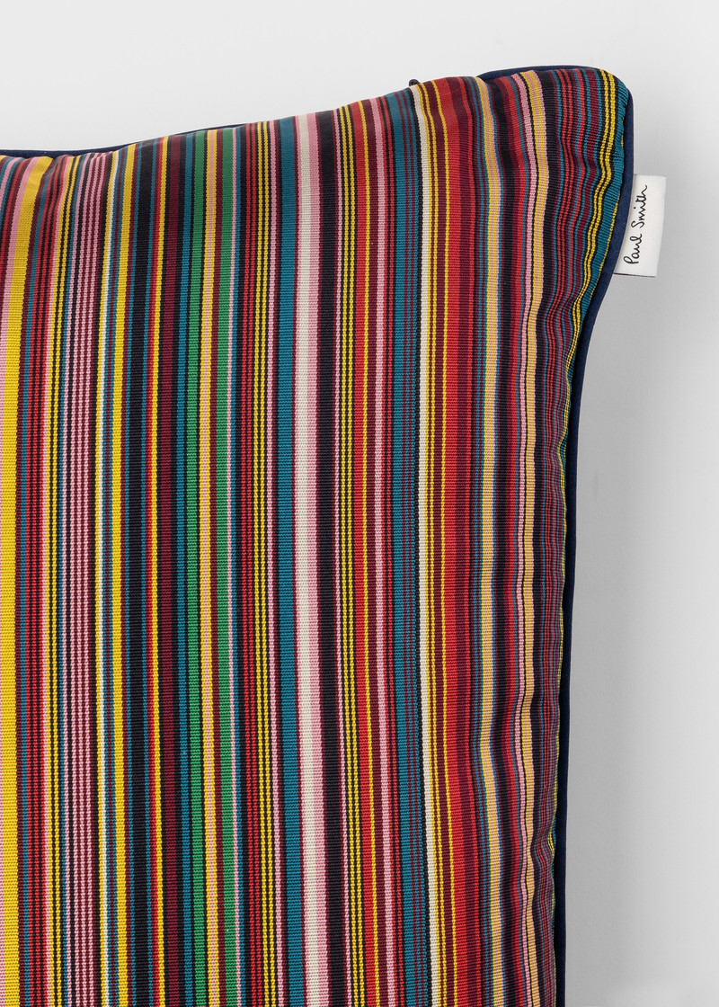 'Signature Stripe' Silk Cushion 3