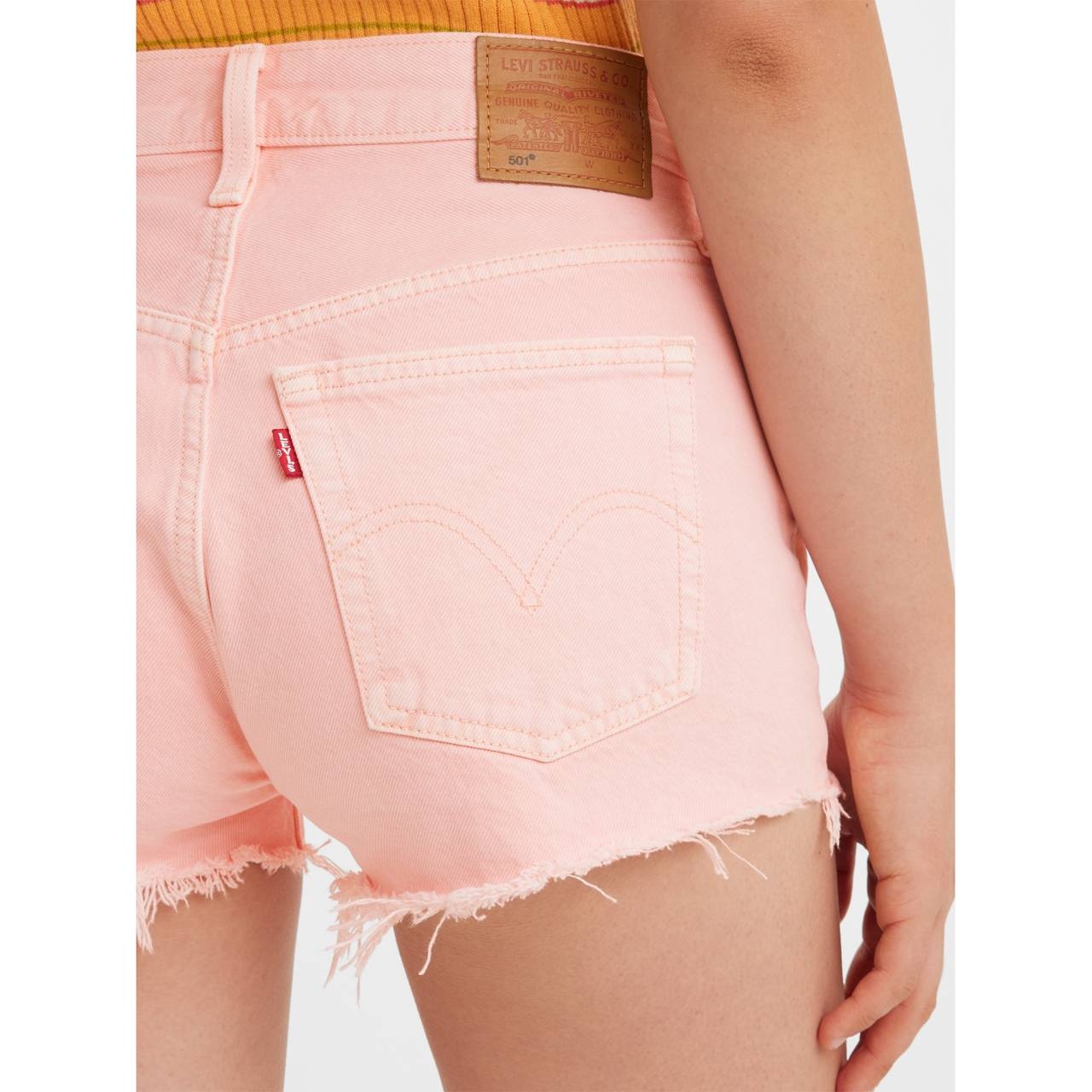 501® HIGH RISE WOMEN'S COLORED DENIM SHORTS - 5
