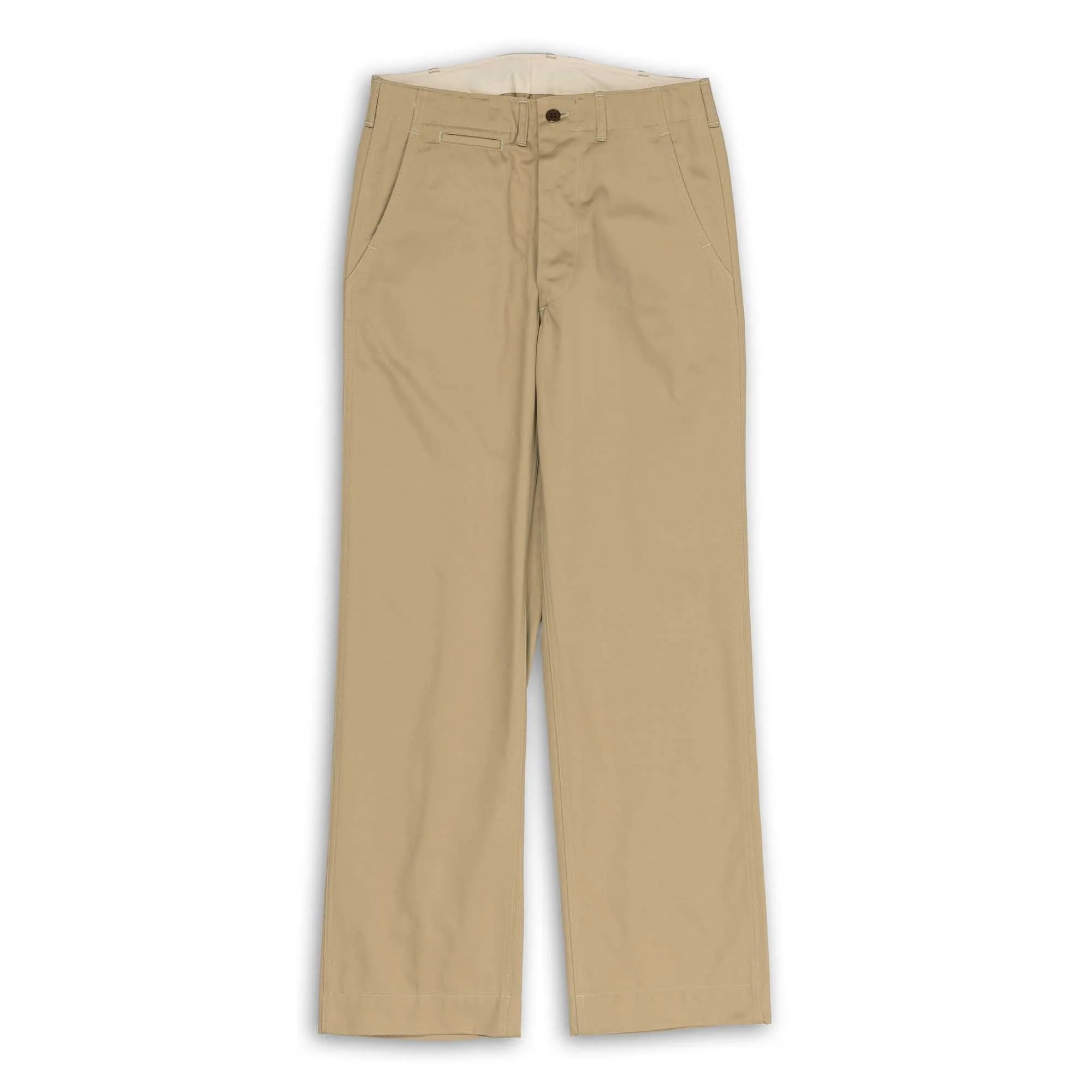 The Real McCoy's Trousers, Cotton, Khaki, 1945 Chino - 1