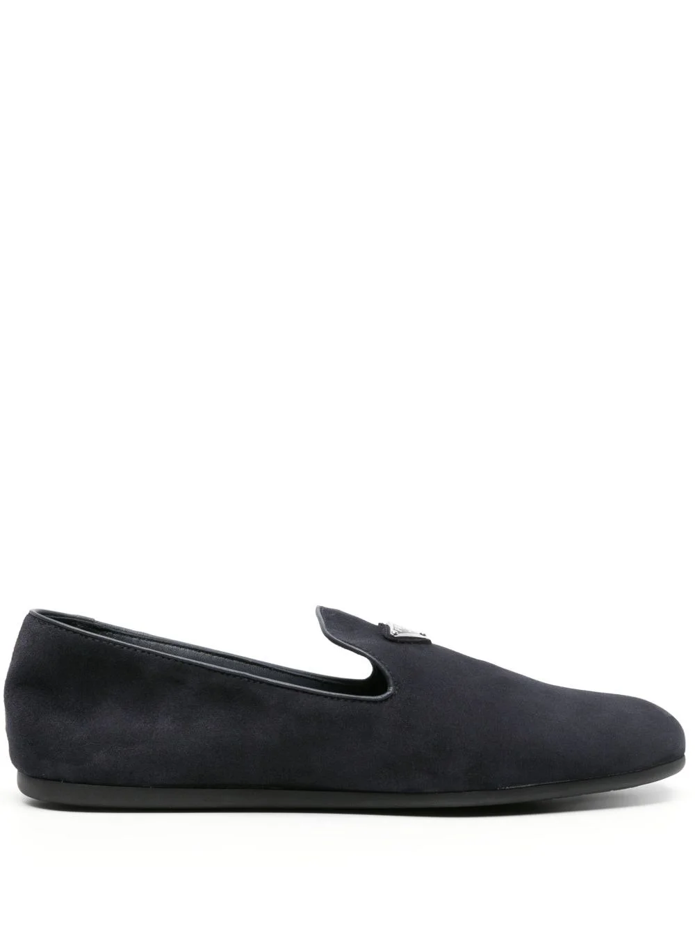 triangle-logo suede loafers - 1