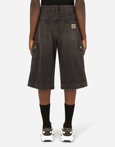 Dolce & Gabbana Washed black cargo shorts outlook