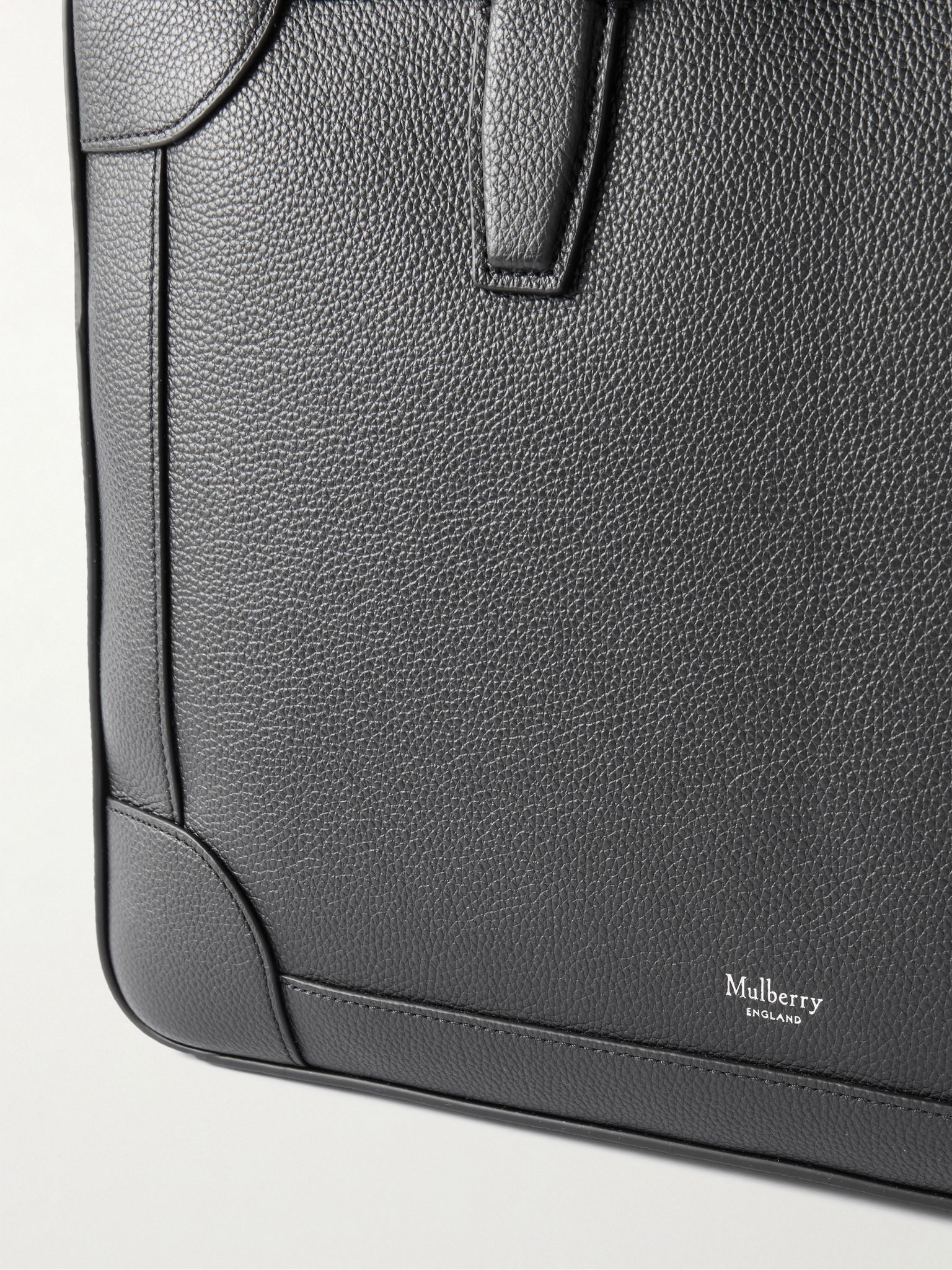 Belgrace Full-Grain Leather Briefcase Black - 4