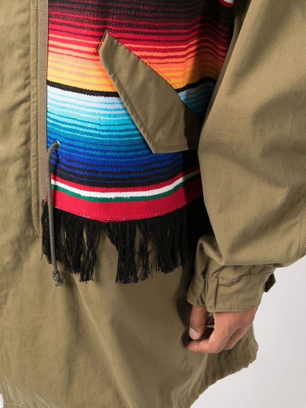 rainbow-tabard-overlay parka - 5