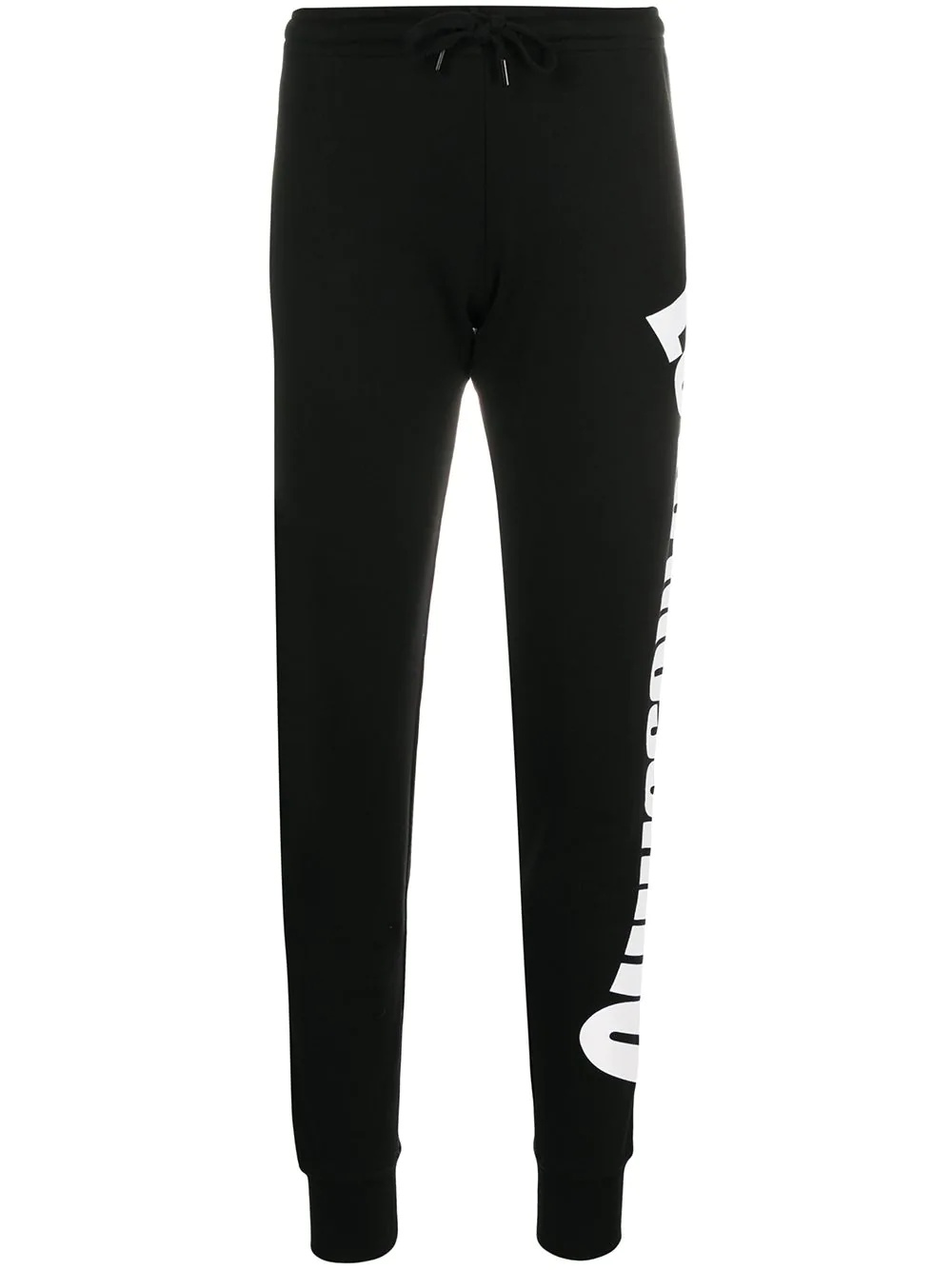 logo print cotton track pants - 1