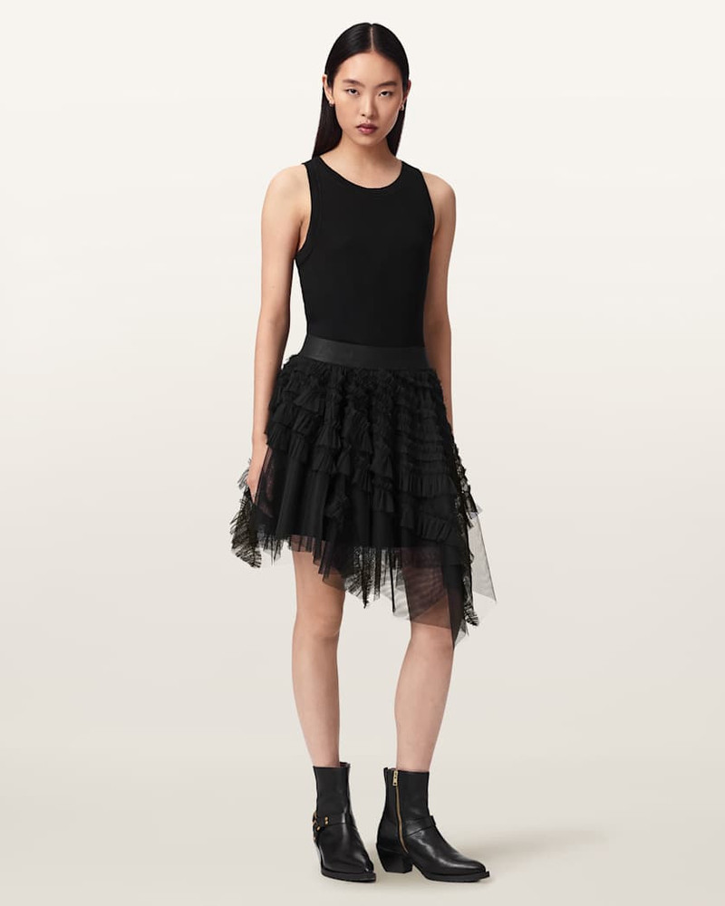 JAYDE RUFFLED TULLE MINI SKIRT 4