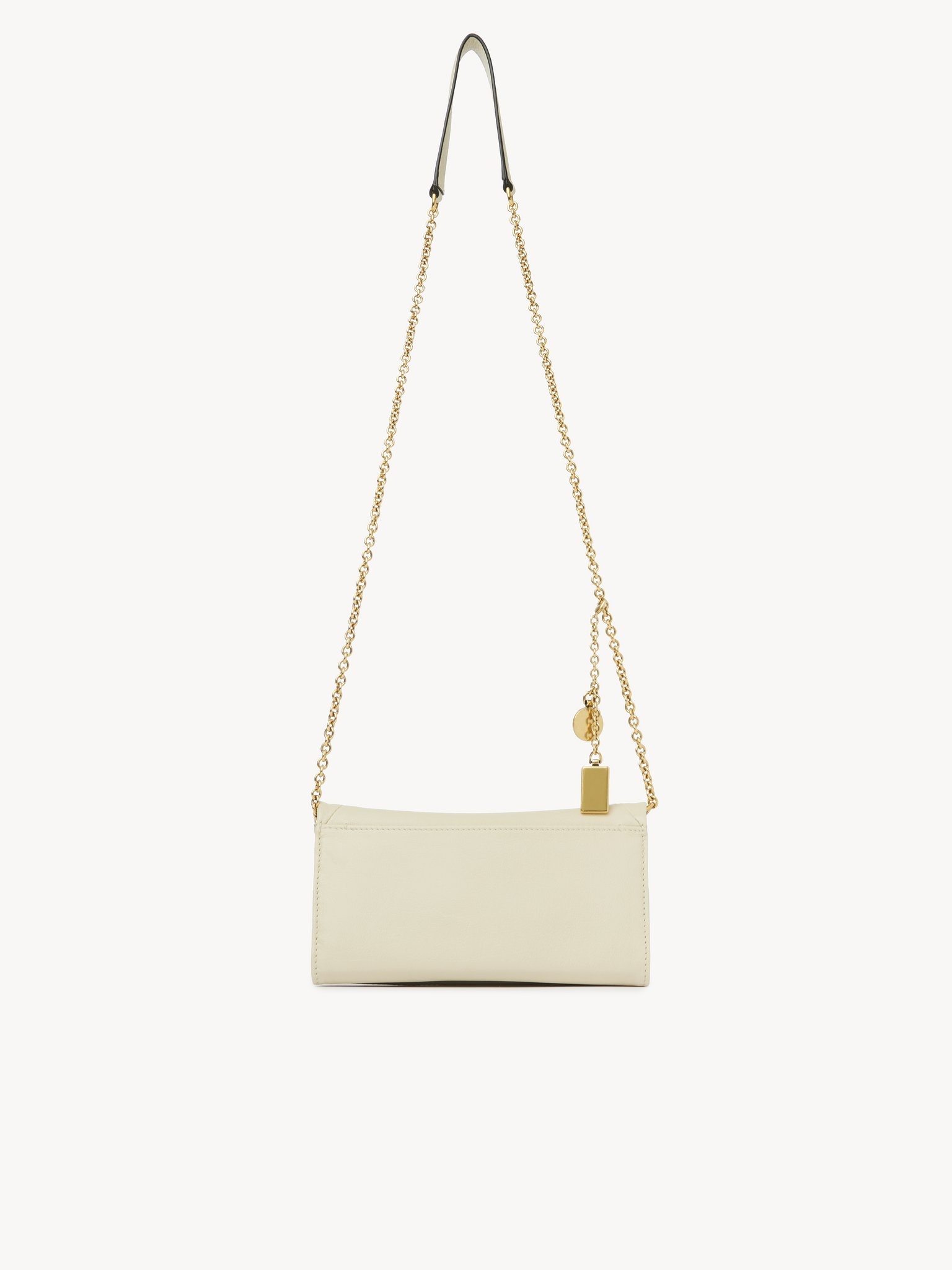 CHLOÉ SPIN FLAP WALLET ON CHAIN IN GRAINED LEATHER - 4