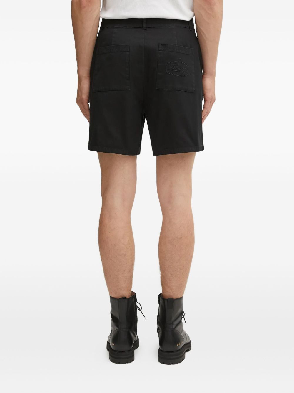embroidered-patch pocket shorts - 3