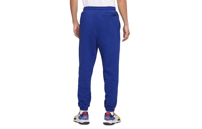 Jordan Men's Air Jordan Printing High Waist Bundle Feet Loose Sports Pants/Trousers/Joggers Deep Sapphire B outlook