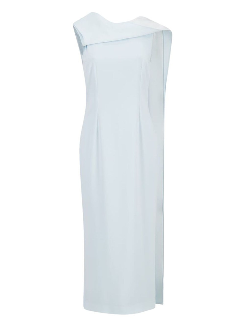 draped sleeveless midi dress 1