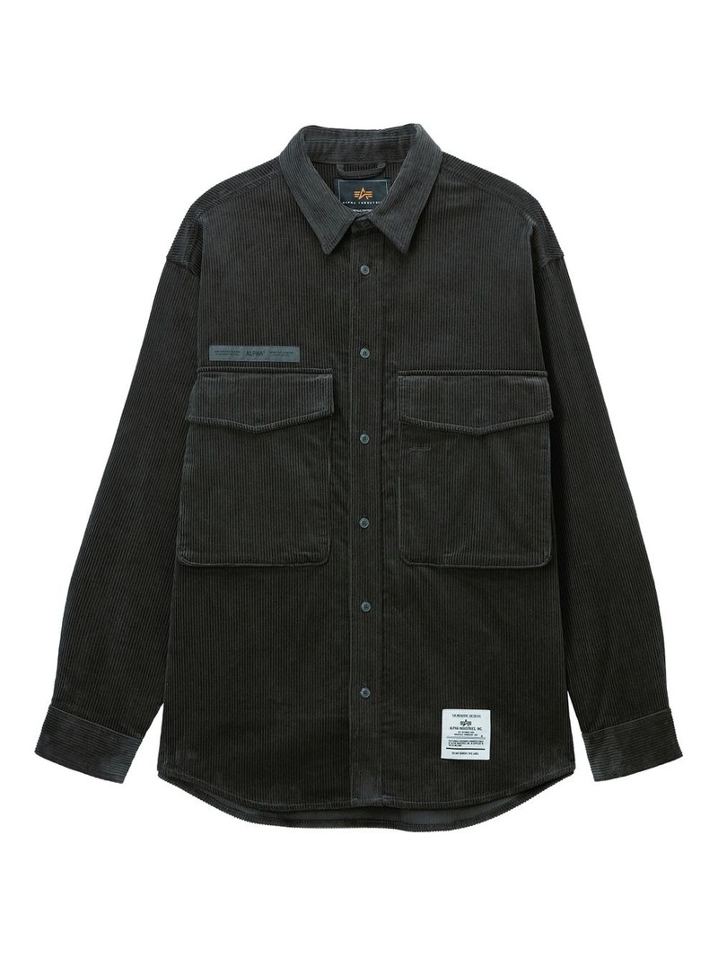 corduroy patch-pocket shirt 1