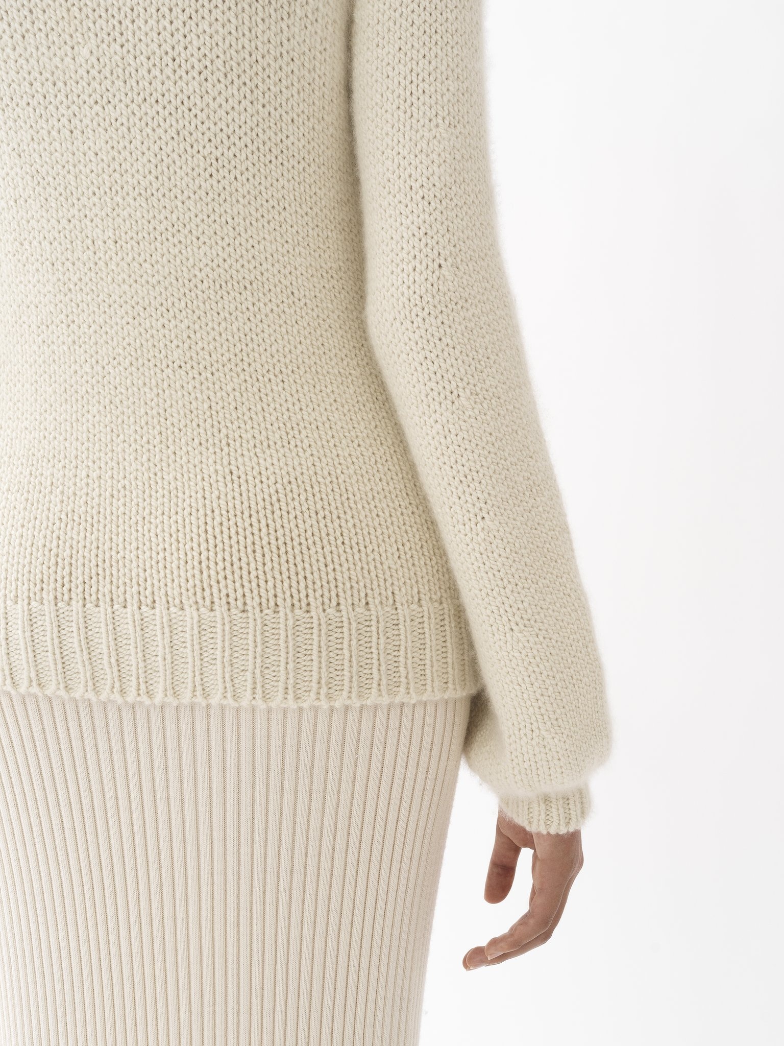 PUFF-SLEEVE CHUNKY SWEATER - 7