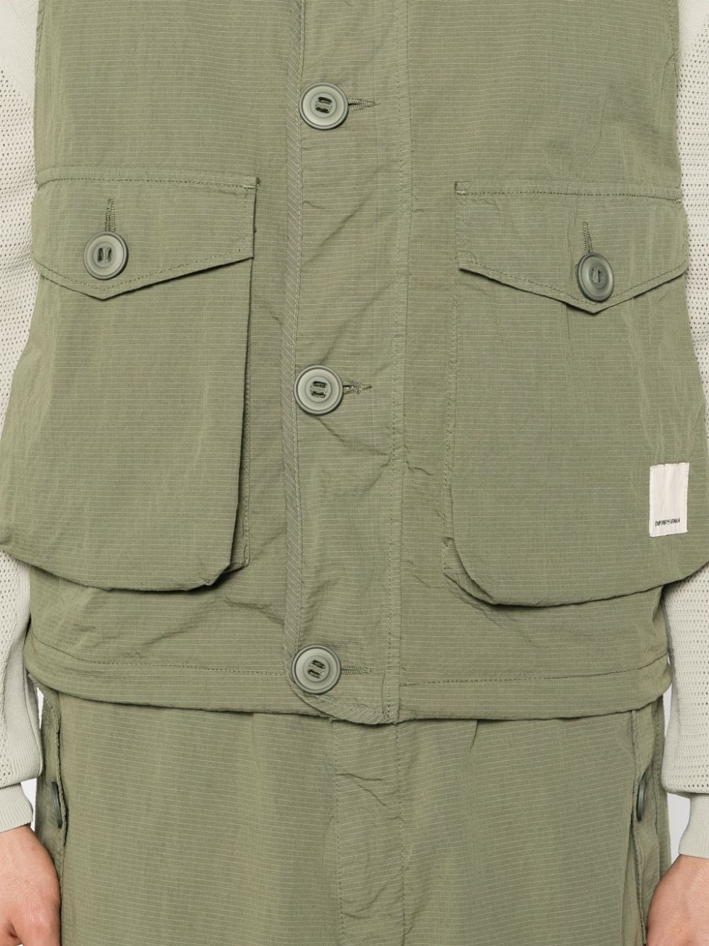 sleeveless ripstop hooded jacket - 5