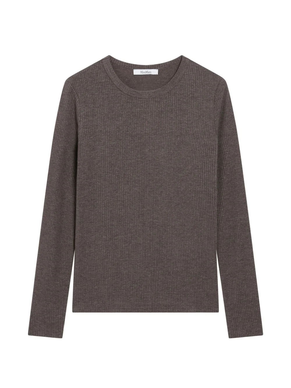 ribbed-knit long-sleeve T-shirt - 1