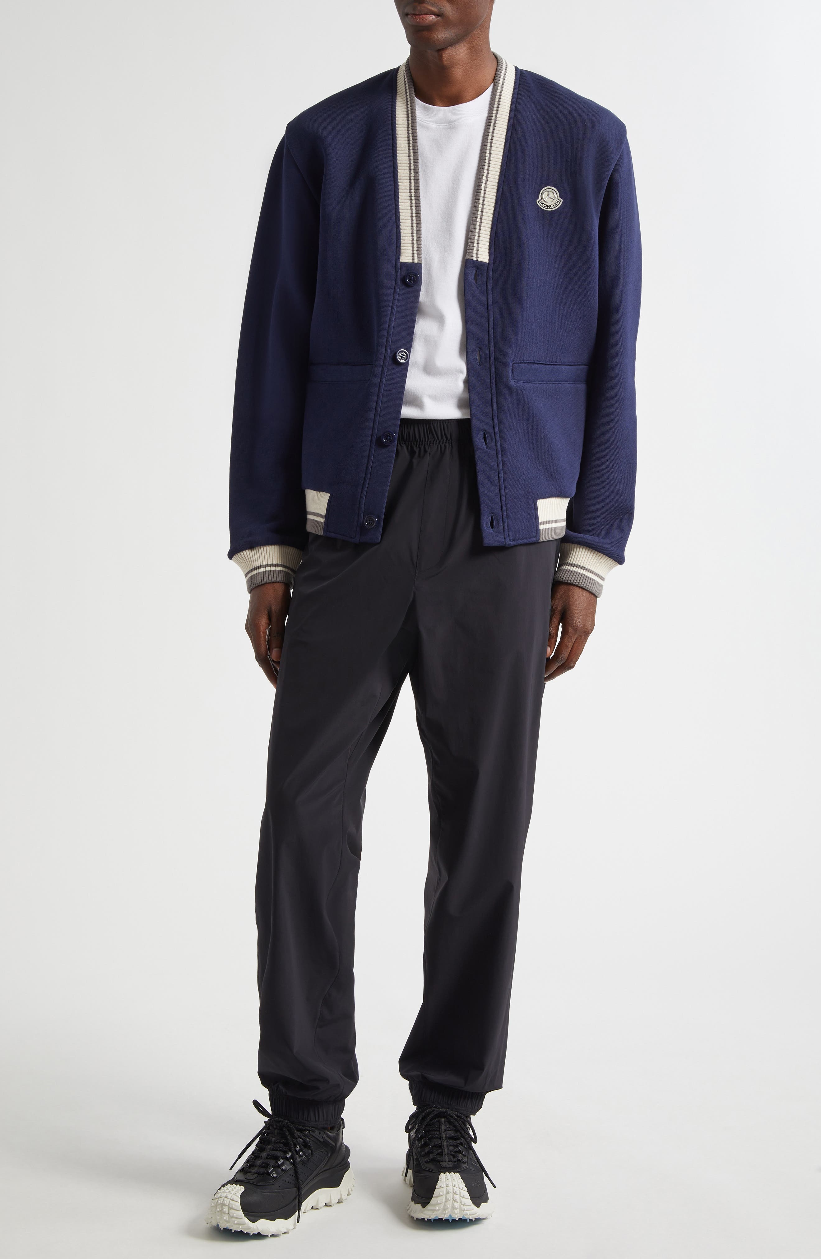 Moncler Cockerel Patch Joggers in Black at Nordstrom - 7