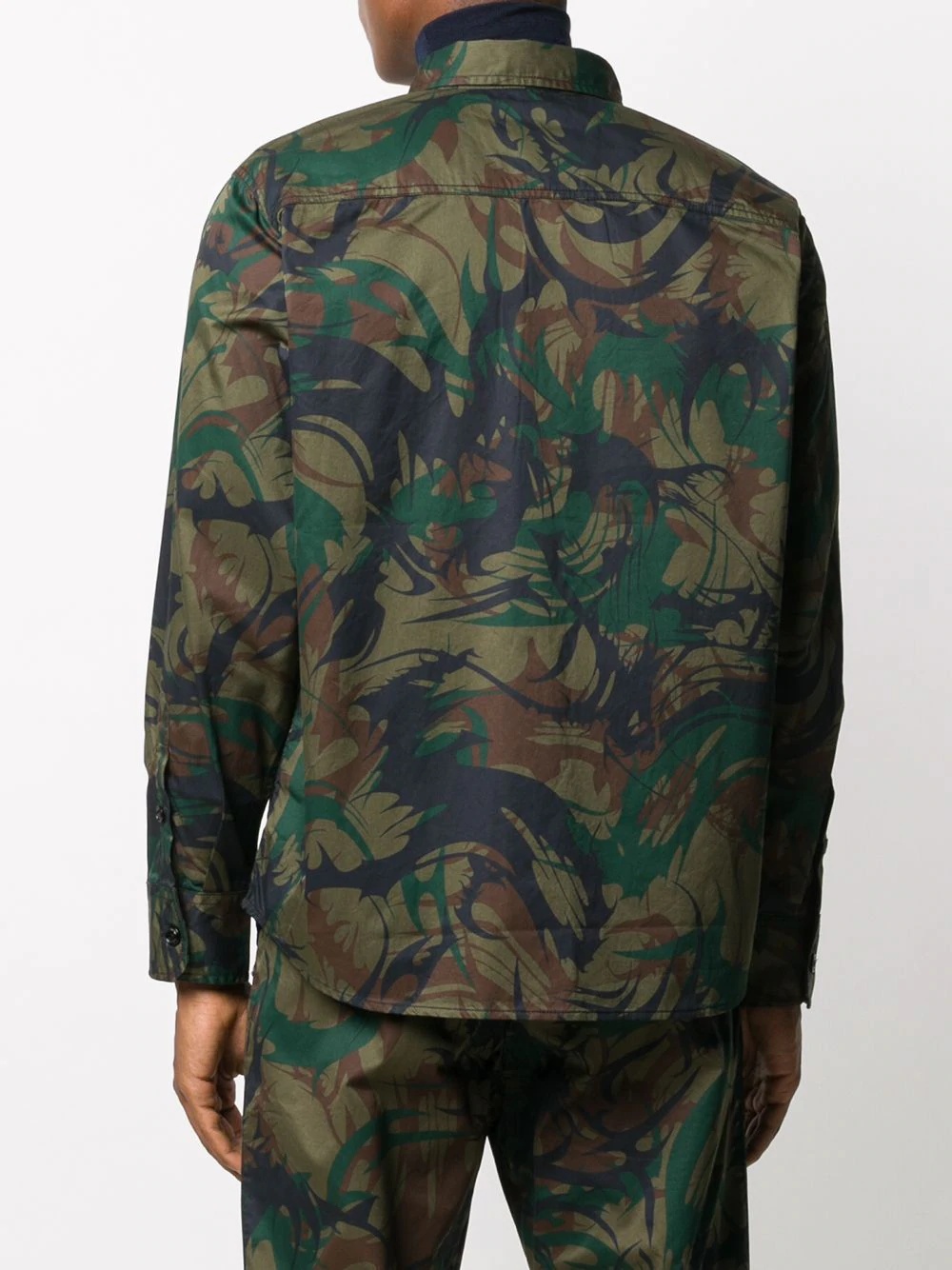 camouflage button-up shirt - 4