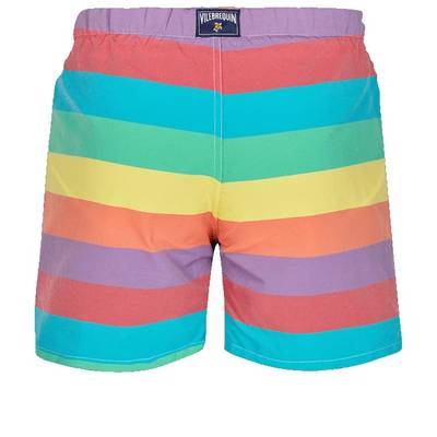 Vilebrequin Men Swim Trunks Vintage 1974 Multicolore Stripes outlook