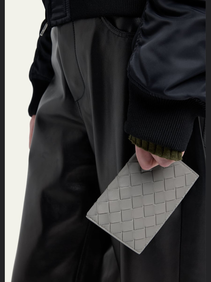 Bottega Veneta Leather Passport Case outlook