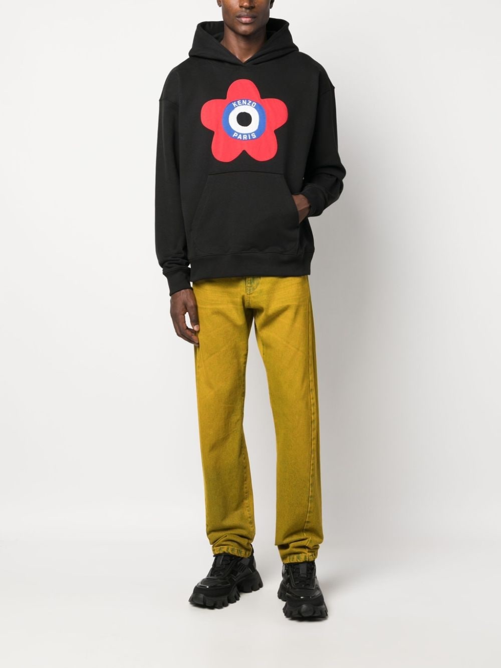 Target logo-embroidered stretch-cotton hoodie - 2