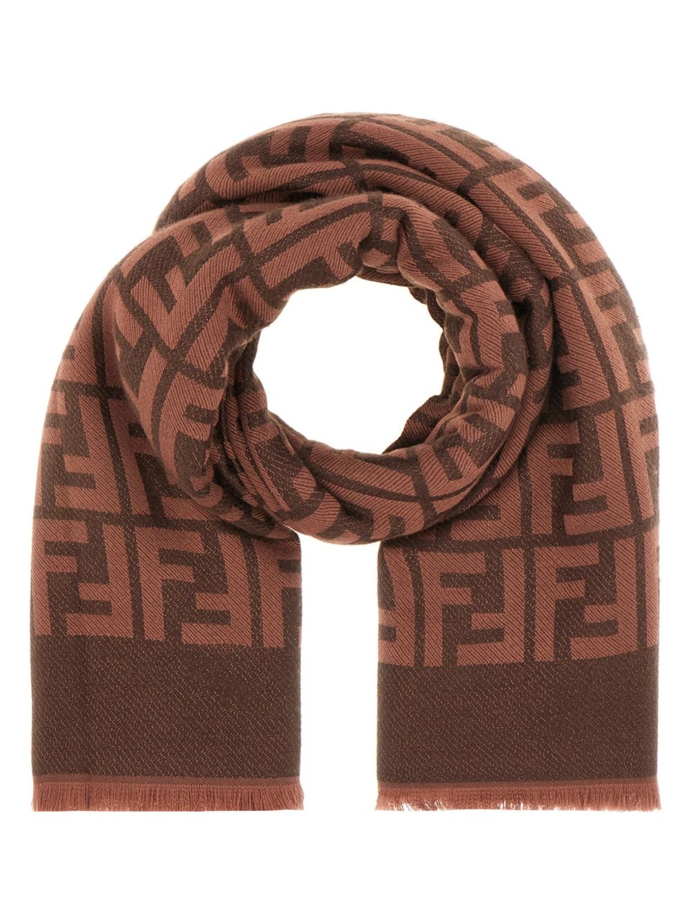 logo-jacquard scarf - 1