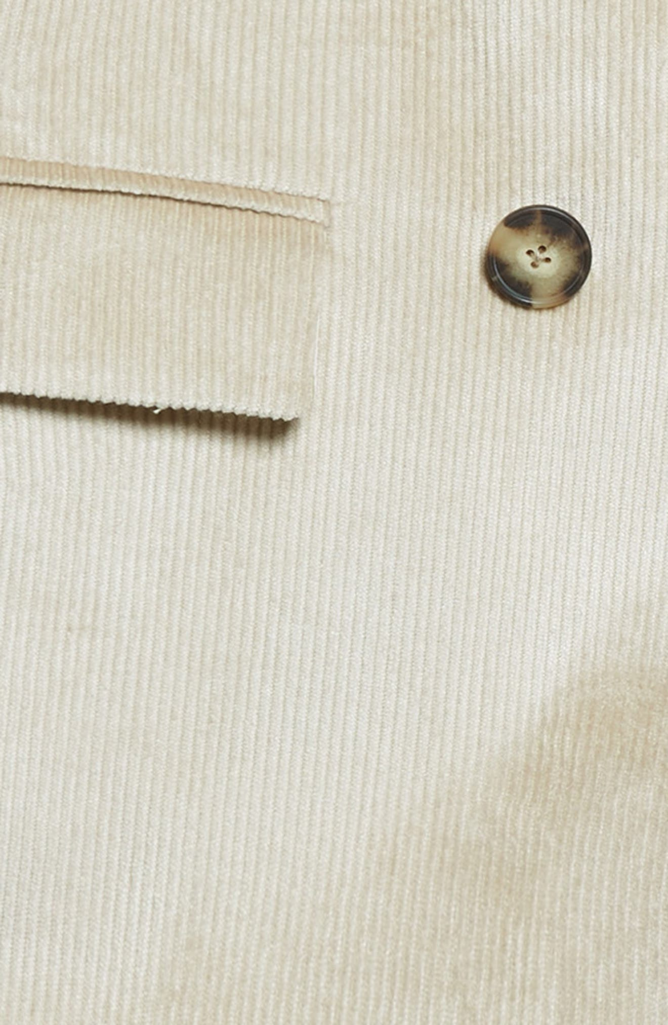 Veronica Beard Sevyn Corduroy Double Breasted Dickey Jacket in Heathered Sand at Nordstrom - 8