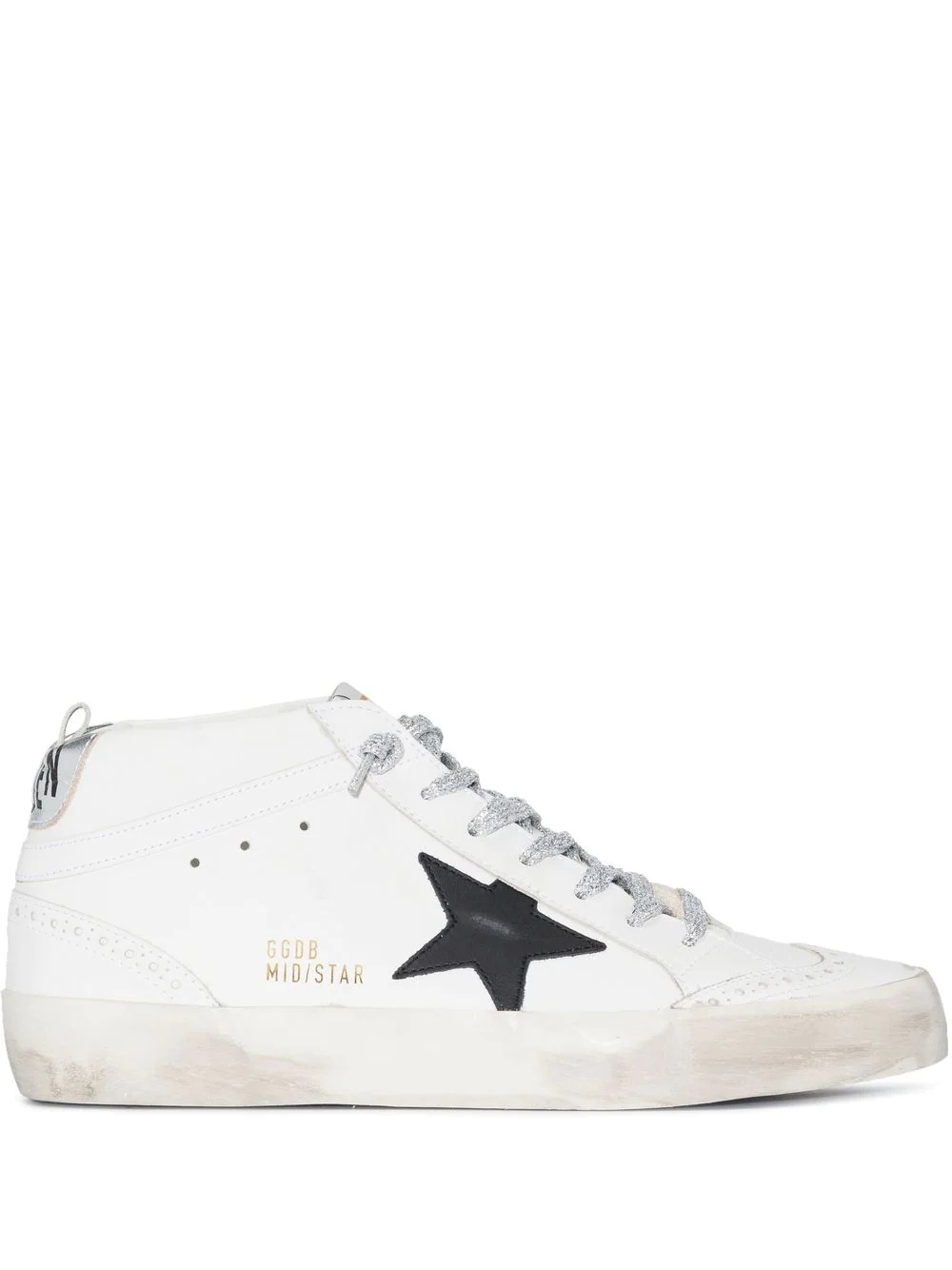 star-patch lace-up sneakers - 1