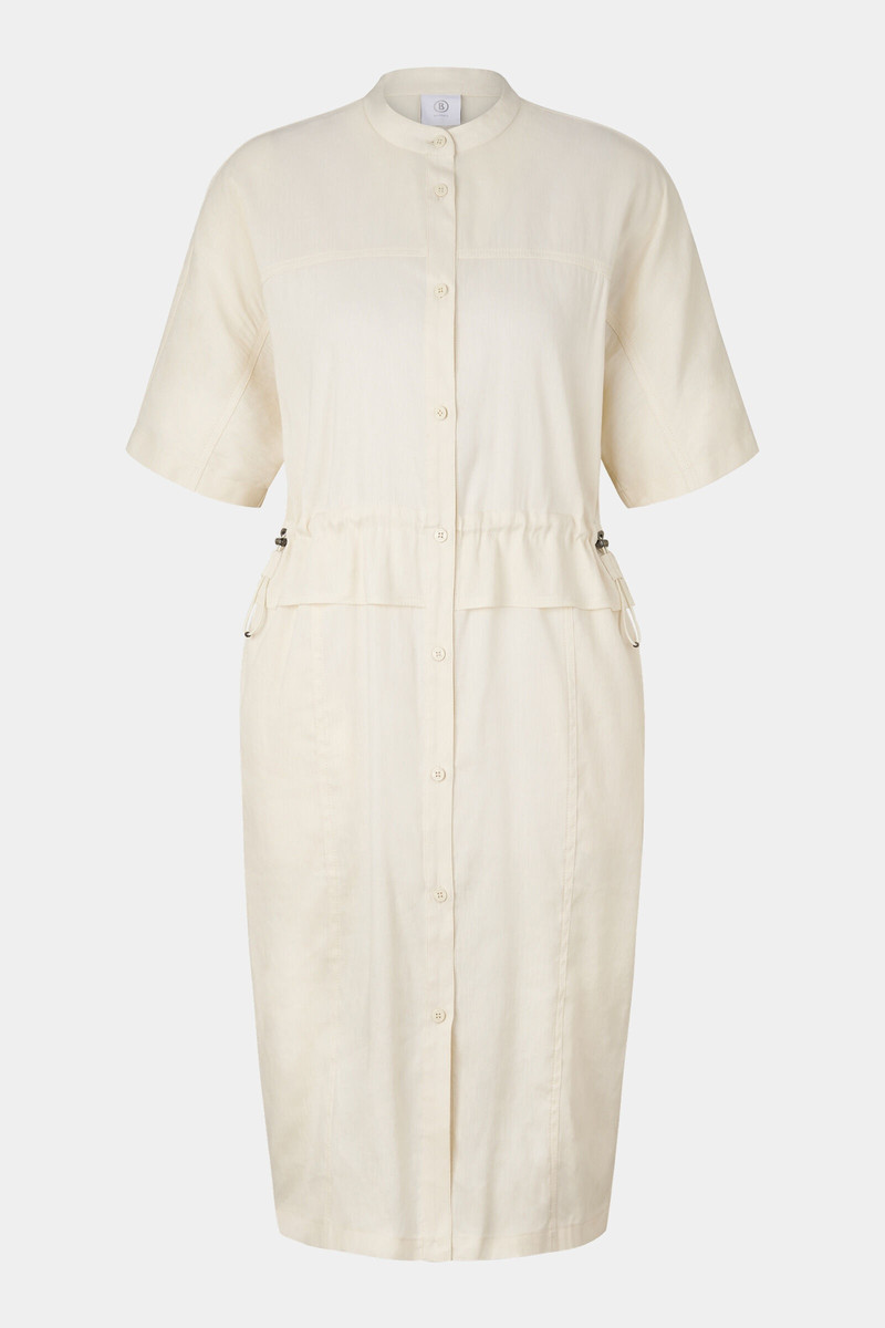 Rubina Shirt blouse dress in Cream 1