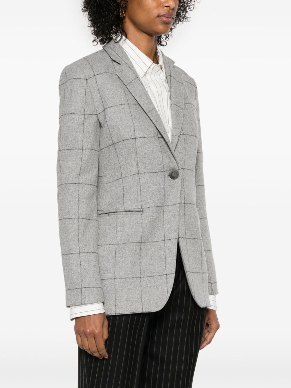 checked blazer - 3